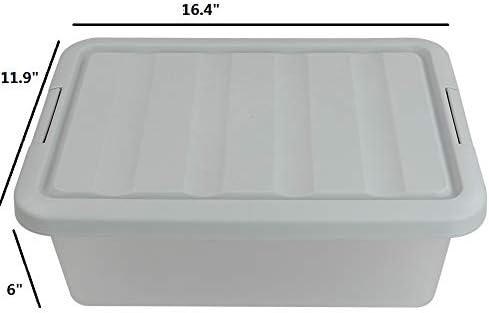 14 Quart Plastic Storage Box, Clear Storage Bin with Lid, 2 Packs - Image 3