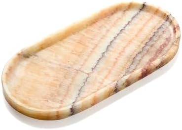 Natural Marble Decorative Tray, 9.8”x4.4”, Rose - Image 2