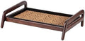 Anji Mountain Heavy Duty Waterproof Wooden Shoe Storage Mat Organizer/Boot Storage Tray Multi Use for Entryway with Coir, Tan and Black Insert, 1 Tier, Fits 2 Pair (26.5" Wide) by AnjiMountain