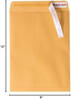 JAM PAPER 9 x 12 Open End Catalog Premium Envelopes with Peel and Seal Closure - Brown Kraft Manila - Bulk 250/Box - Image 6