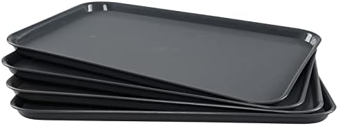 Boot Trays Set of 4, Plastic Shoe Tray Mat with Raised Edge - Image 3
