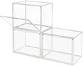 GUDEMAY Clear Stackable Plastic Storage Bins with Magnetic Lid, Dustproof Book & Cosmetic Acrylic Display Cases, Large Figures Collectibles Showcase, Shoe Box, Protection Organizer (L, Count, 3) by HaveANiceDay