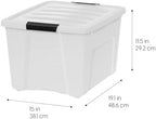 IRIS USA 4-Pack 40 Quart Storage Bins with Lids, Pearl - Image 3