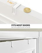 Moforoco White 6-Tier Over Door Pantry Organizer, Pantry Organization Storage, Door Metal Hanging Spice Rack Basket Shelves, Home Kitchen Apartment Essentials, Laundry Room Bathroom Organization - Image 3