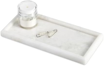 Koville African Natural Marble Tray, 10"x5" Coffee Table Vanity/Decorative Tray for Jewerly, Watch, Perfume Candle Tray for Home/Kitchen Countertop by Koville
