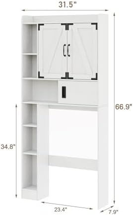 ChooChoo Over The Toilet Storage Cabinet with Sliding Door - Image 2