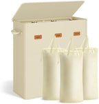 SONGMICS 160L Laundry Hamper, 4-Compartment Laundry Sorter with Lid by SONGMICSbySONGMICSHOME