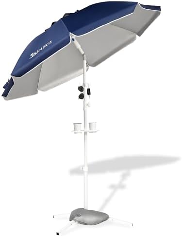 Seazul 6.5ft Sun Shade Umbrella, Portable Umbrella with Stand for Sports by SeazulOutdoorProducts