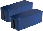 Bluelounge CableBox Cable and Cord Management System - (Moonlight Blue) - Pack of 2 by Bluelounge