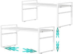 Expandable Cabinet Shelf Organizer Riser for Kitchen Pantry Cupboard Under Sink Countertop,Kitchen Cabinet Shelf 8.3’’D * 12.2-23.6’’W * 10.4’’H by LJHFUQHUHU