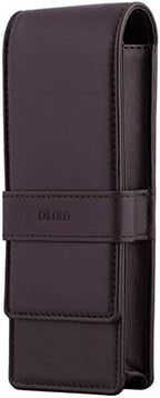 DiLoro Leather Triple Pen Case Pencil Pouch Holder for Three Fountain Ballpoint Rollerball Pens and Pencils - Image 2