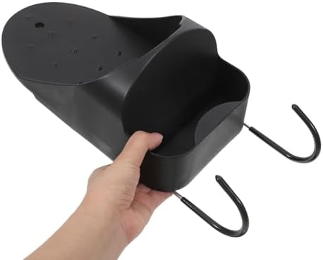 Abaodam Wall Mount Iron Hanger with Removable Hooks, Pbt Black - Image 3