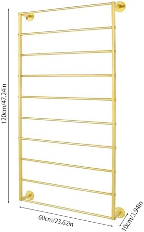 10 Tier Wall Mounted Rack,Scarf Display Stand,Belt Pants Hangers Scarves Hijab Stand, Towel Rack Ribbon Holder,Wrapping Paper Spool Storage for Retail Store - Image 2