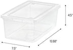 IRIS USA 6 Qt Clear Storage Box, BPA-Free Plastic Stackable Bin with Lid, Containers to Organize Shoes and Closet Shelves, Classroom Organization Teacher Tools, Game Storage, 720 Pack - Image 2