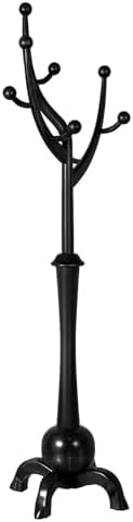 Bekrvio Black Freestanding Wood Coat Rack with 8 Hooks - Image 4
