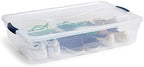 Rubbermaid Cleverstore 42 Quart Stackable Plastic Storage Container Organizer Bin with Latching Lids for Garage, Closet, and Classroom, Clear, 4 Pack - Image 4