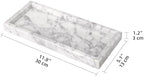 Marble Bathroom Vanity Tray, Carrara White, 12"x 5" x1.2" - Image 2