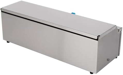 Stainless Steel Food Wrap Dispenser - 18” Commercial Stretch Film Packing Machine with Slide Cutter - Image 4