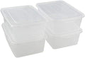 Jekiyo Clear Plastic Storage Bin, 14 Quart Latching Box with Lid, 4 Packs by Jekiyo