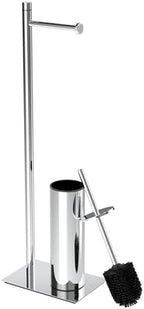 RUACQ Toilet Paper Holder Stand with Toilet Brush & Holder Set, Chrome by Ruacq