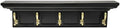 EXCELLO GLOBAL PRODUCTS Black 34" Coat Rack with 5 Gold Hooks: Ready to Hang Entryway Coatrack for Organization of Jackets, Hats, Scarves, Keys & Purses (Black) by ExcelloGlobalProducts