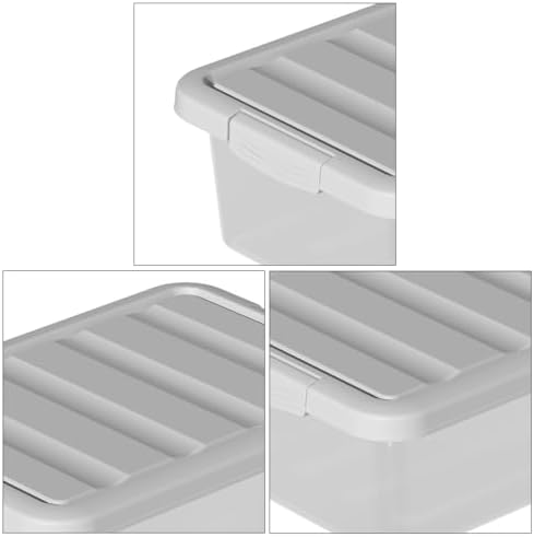 14 Quart Plastic Clear Storage Bin, 2 Packs Organizers Boxes - Image 3