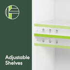 Furinno Reed Closet Organizers and Storage, 5-Tier Closet Organizer, Open Shelf Closet Storage, for Wardrobe, Bedroom, Living Room, White - Image 3