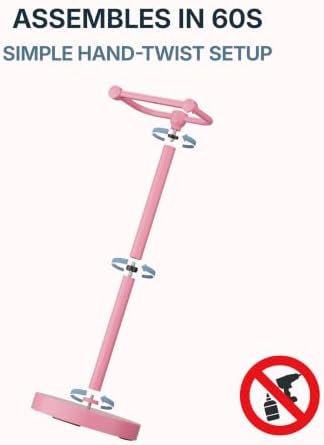 RARXTR Toilet Paper Holder Stand with Heavy Stable Base No Tipping Pink - Image 7