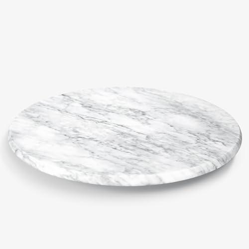Marble Lazy Susan, 10" Lazy Susan Board with Silent Rotating by XenMee