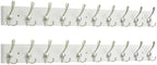SKOLOO Creations White Solid Wood Wall Mounted Coat Rack, 10 Hooks, 38-1/8" Long - Kitchen, Mudroom, Entryway, Bathroom - Includes Mounting Hardware, Wall Coat Hanger, Towel Rack, Pack of 2 by SKOLOO