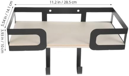 Ironing Board Holder Black with Removable Hook, Wall Mounted - Image 2