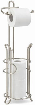 SunnyPoint Bathroom Toilet Tissue Paper Roll Storage Holder Stand with Reserve, The Reserve Area Has Enough Space to Store Mega Rolls (SN) by SunnyPoint