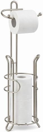 SunnyPoint Bathroom Toilet Tissue Paper Roll Storage Holder Stand with Reserve, The Reserve Area Has Enough Space to Store Mega Rolls (SN) by SunnyPoint