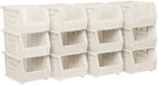 Akro-Mils 30237 AkroBins Plastic Storage Bins, 9"x6"x5", Stone, 12-Pack by Akro-Mils