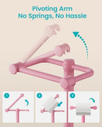Freestanding Toilet Paper Holder Stand Pink, 4.57 lb Weighted Base - Image 5