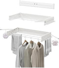 JOOM Wall Mounted Clothes Drying Rack,31.5 Inch Foldable Rack,White,Poles by JOOM