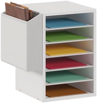 Unionly 6 Tier Adjustable Mail Sorter,Wood Paper Organizer for Class,Office by Unionly