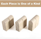 Koville Italian Travertine Bookends for Shelves, Decorative Book Ends, 7lbs Heavy-Duty Marble Book Holders, Bookshelf Apartment Decor for Normal Books/CD/Video Games(Travertino Romano) - Image 4