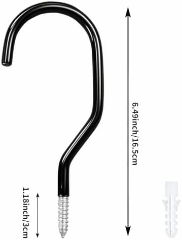 24 Pack Bike Rack Garage Hooks for Hanging, PVC Coated, Black - Image 2