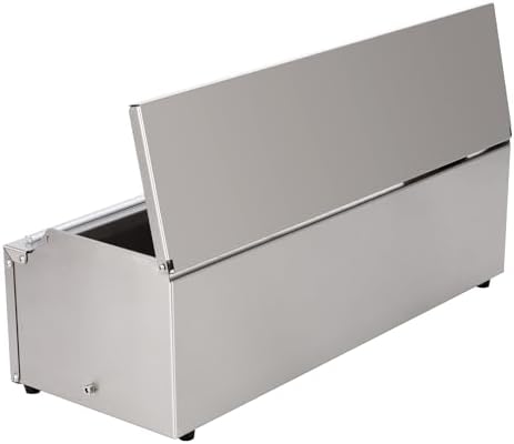 Stainless Steel Food Wrap Dispenser - 18” Commercial Stretch Film Packing Machine with Slide Cutter - Image 6