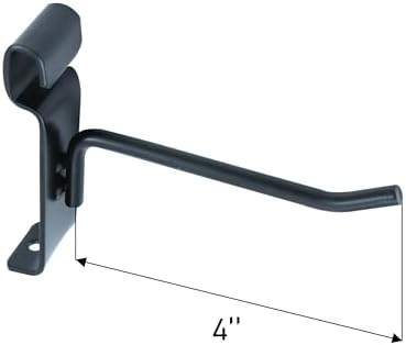 SSWBasics 4 Inch Black Gridwall Hooks - Pack of 50 - Image 2
