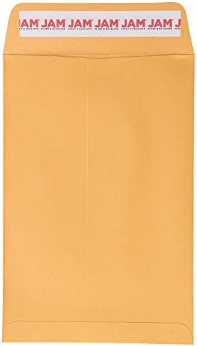 JAM PAPER 6 x 9 Open End Catalog Envelopes with Peel and Seal Closure - Brown Kraft Manila - Bulk 250/Box by JAMPaper