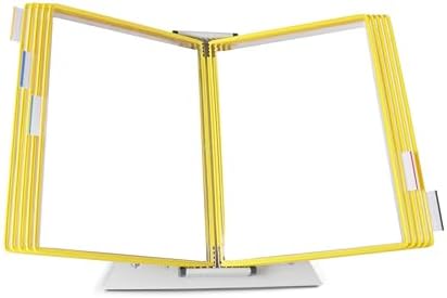 Tarifold Desktop Reference Display System, 10 Pockets, Expandable, Yellow by TARIFOLD