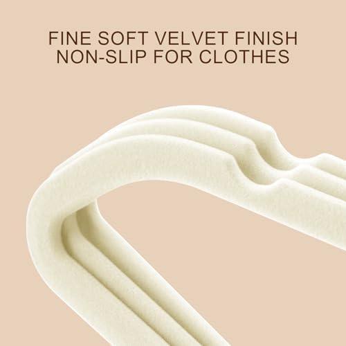52 Pack Velvet Clothes Hangers Non-Slip with Shoulder Notches - Image 5