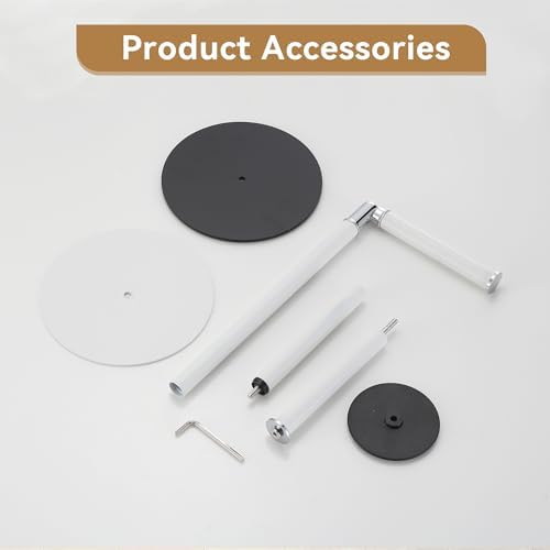 BGL Freestanding Toilet Paper Holder, Tissue Holder On Floor with Reserve Storage Paper Rolls, Roll Paper Holder Standing On Floor (White) - Image 5