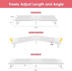 Across-Star Dual-Monitor Stand for Desk - Large Adjustable Length and Angle Riser for 2 Monitors, Double Computer Desktop Organizer, Shelf for TV, Laptop, Printer - Image 3