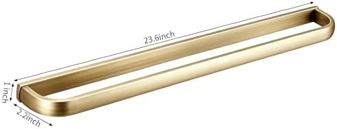 Leyden Brass Towel Bar, Antique Bathroom 23.6 inch Bath Towel Holder Rack, Wall Mounted Bathroom Accessory Towel Rod Hanger Retro - Image 5