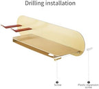 FLE Hair Dryer Stand Holder Wall Mount Storage Rack Gold - Image 5