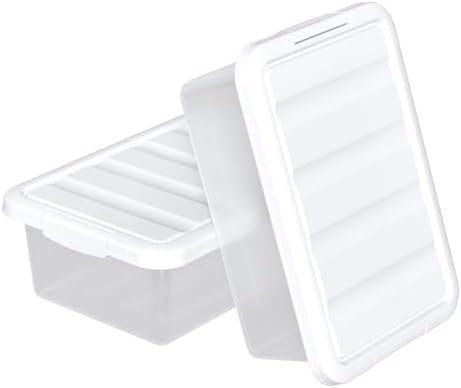 Stackable Plastic Storage Bins with Lids, 14 Qt, 2 Pack - Image 7