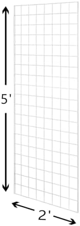 Heavy Duty Commercial Grade Gridwall Panels – Grid Panel for Any Retail Display, 2’ Width x 5’ Height, 4 Gridwall Panels Per Carton (White Finish) - Image 2